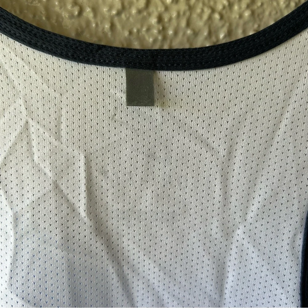 Nike women’s tank top Jersey style with mesh Blue and White XXL